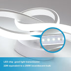 Ceiling Light - White Aluminium Frame, White Light