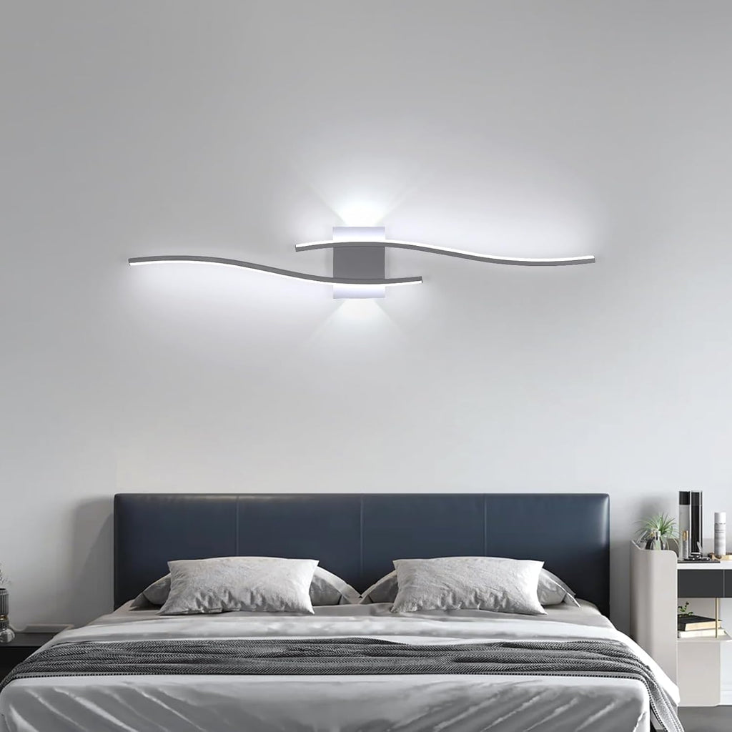 Applique da Parete - Struttura in Alluminio Bianco, Luce Bianca