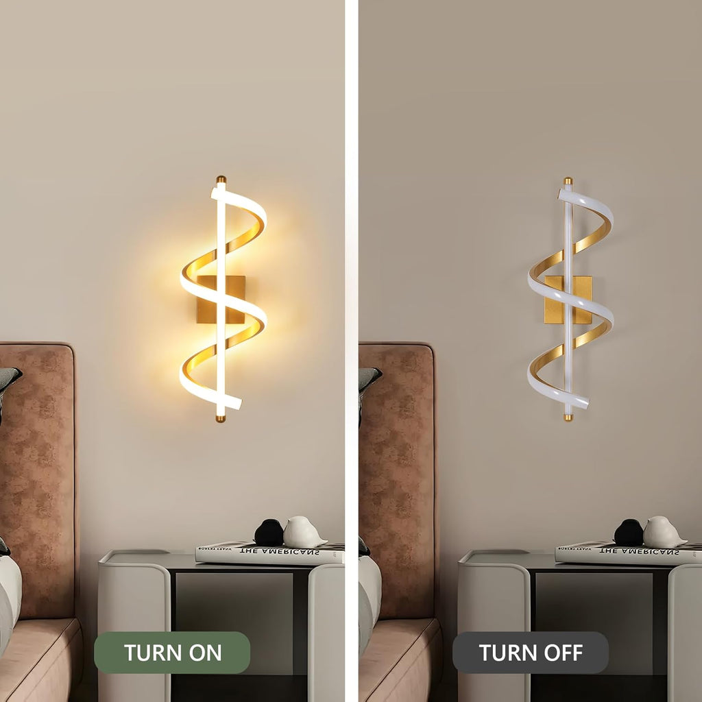 Wall Light - Gold Aluminium Frame, Warm Light