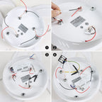 Ceiling Light - White Acrylic Frame, White Light