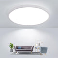 Comely Plafonnier LED Extra-Plat 30cm, Blanc 6500K 24W IP44, Pour Salle de Bain Humide/Balcon/Garage