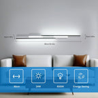 Wall Light - Black Aluminium Frame, White Light