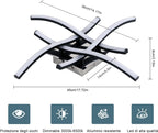 Ceiling Light - Black Aluminium Frame, Tunable and Dimmable