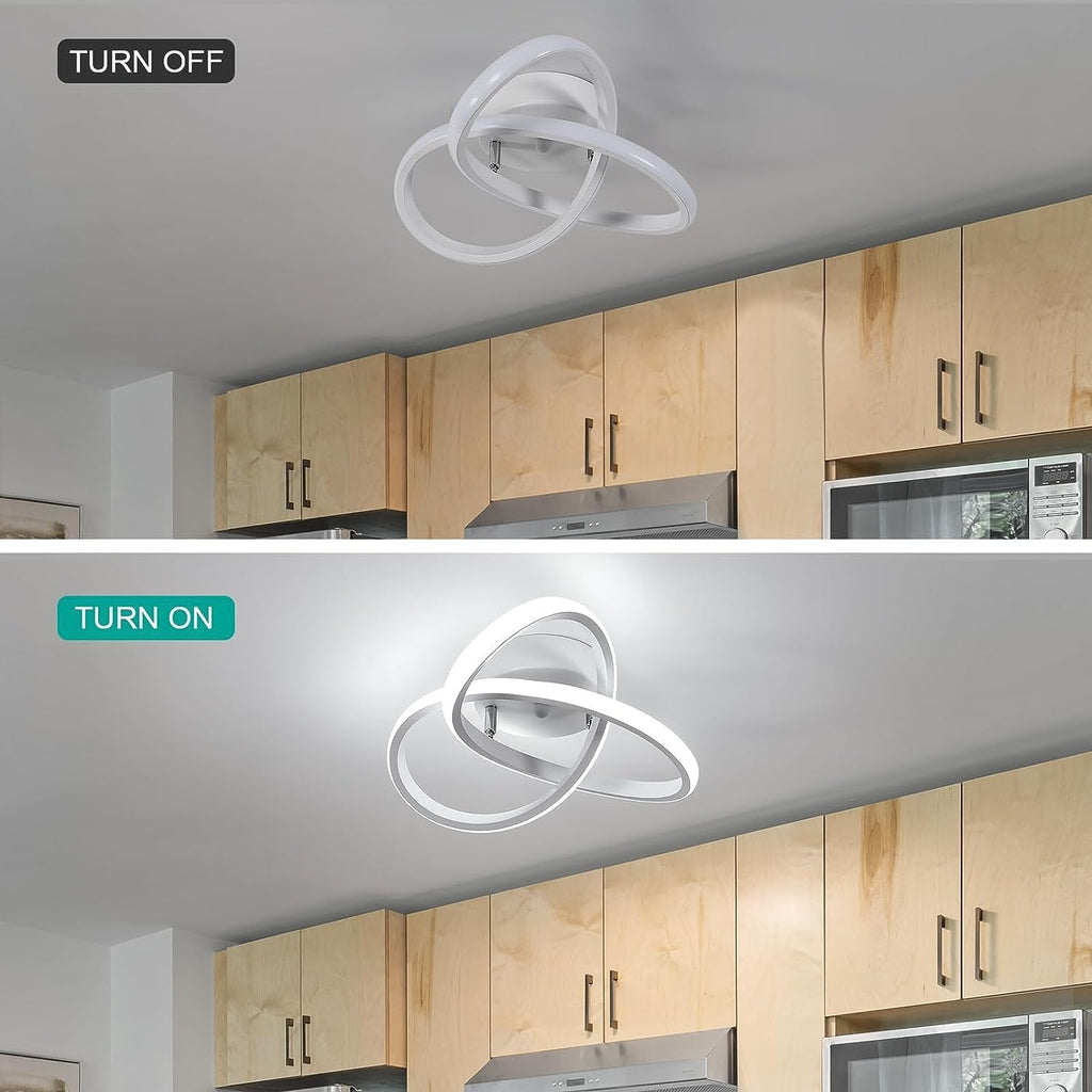 Ceiling Light - White Aluminium Frame, White Light