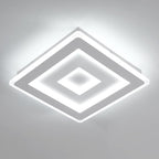 Comely Plafonnier LED Carré Moderne, 36W 28cm Lampe de Plafond LED, Blanc Luminaire Plafonnier Intérieur pour Chambre à Coucher, Salon, Couloir, Lumière Blanche Froide 6500K