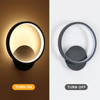 Wall Light - Black Aluminium Frame, Warm Light