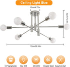 Ceiling Light - Chrome Metal Frame
