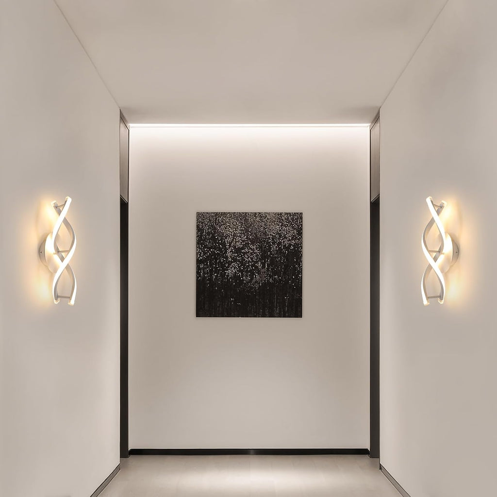 Wall Light - White Aluminium Frame, Warm Light