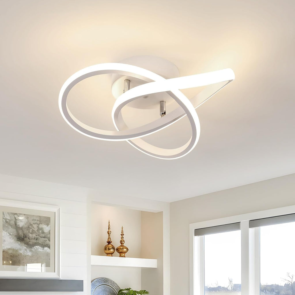 Plafoniera - Struttura in alluminio bianco, luce naturale