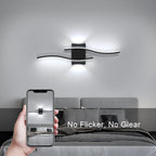 Wall Light - Black Aluminium Frame, White Light