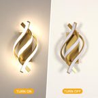 Applique - Struttura in alluminio oro, luce naturale