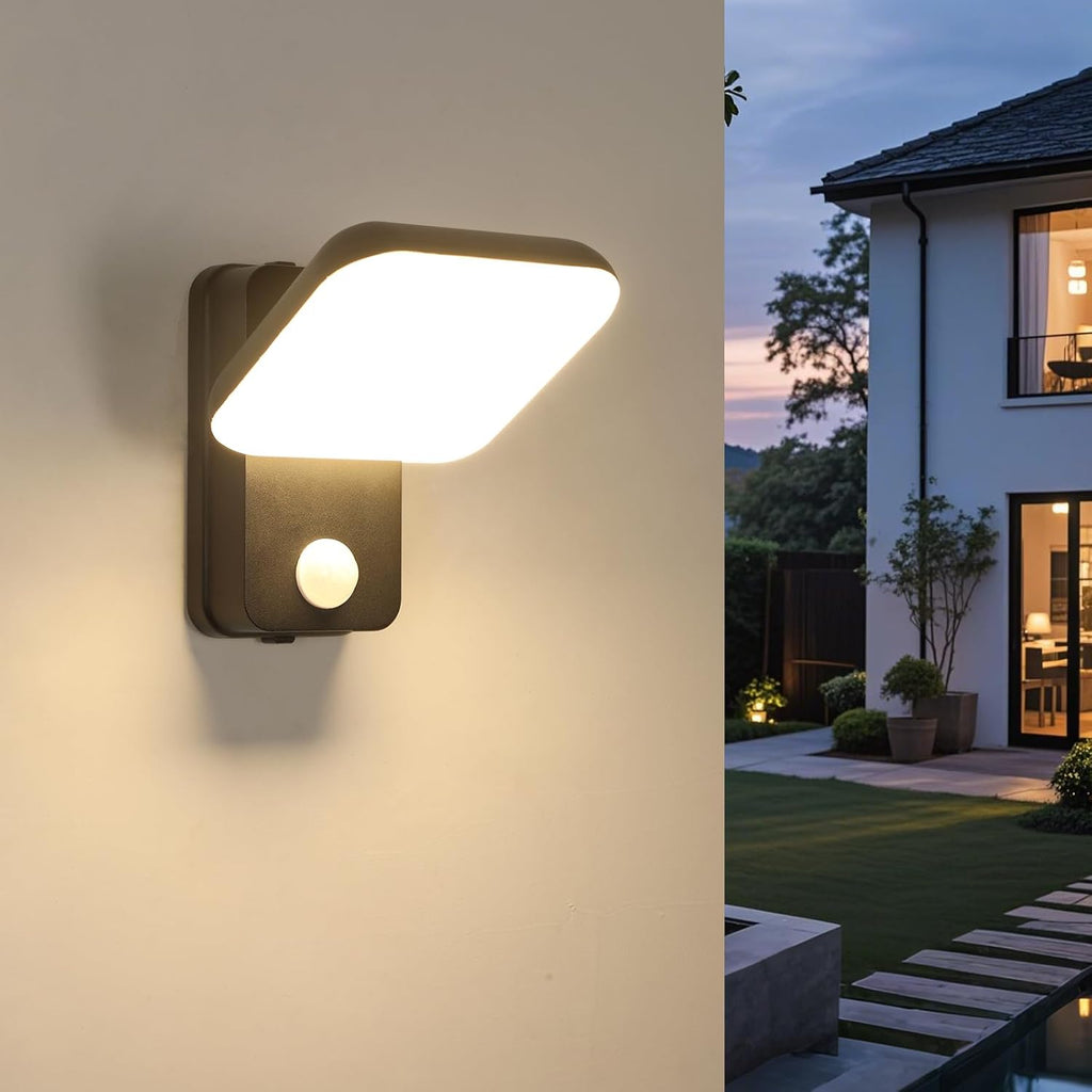 Wall Light - Black Aluminium Frame, Warm Light