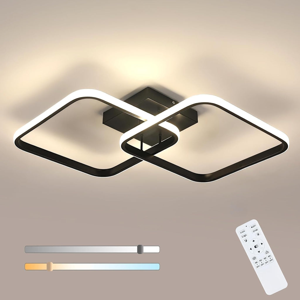 Ceiling Light - Black Aluminium Frame, Tunable and Dimmable