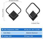 Wall Light - Black Aluminium Frame, White Light