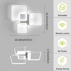 Ceiling Light - White Acrylic Frame, Tunable and Dimmable
