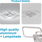 Ceiling Light - Silver Aluminium Frame, Tunable and Dimmable