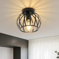 Ceiling Light - Black Metal Frame