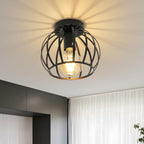 Ceiling Light - Black Metal Frame