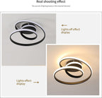 Ceiling Light - Black Aluminium Frame, Warm Light