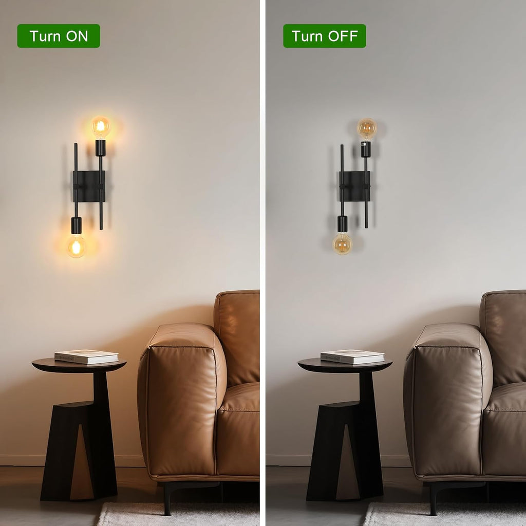 Wall Light - Black Metal Frame