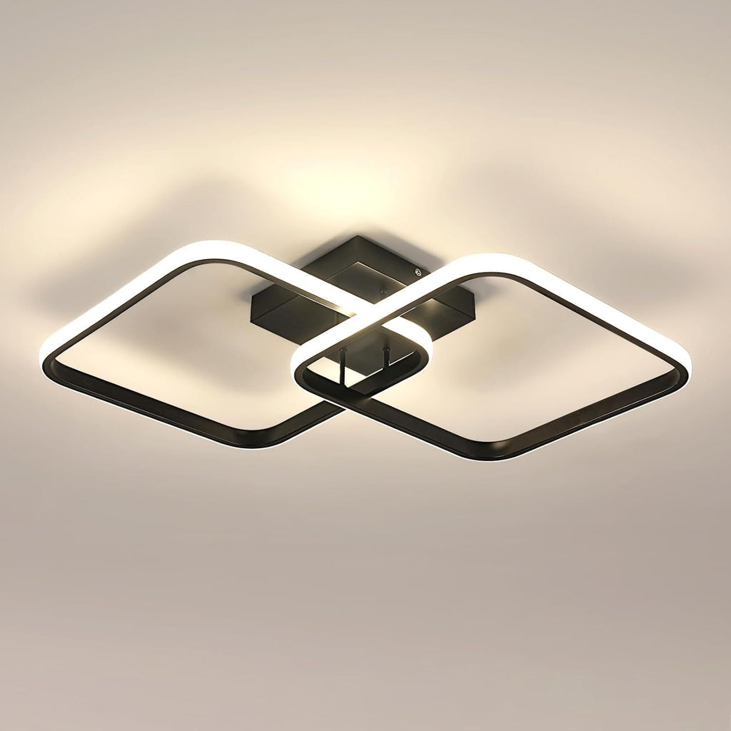 Ceiling Light - Black Aluminium Frame, Natural Light