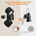 Wall Light - Black Plastic Frame, Tunable and Dimmable