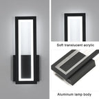 Wall Light - Black Acrylic Frame, Warm Light