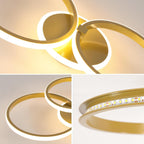 Ceiling Light - Gold Acrylic Frame, Warm Light
