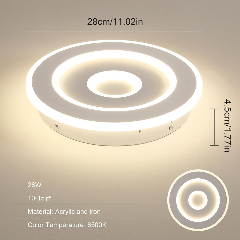 Plafoniera - Struttura in acrilico bianco, luce naturale
