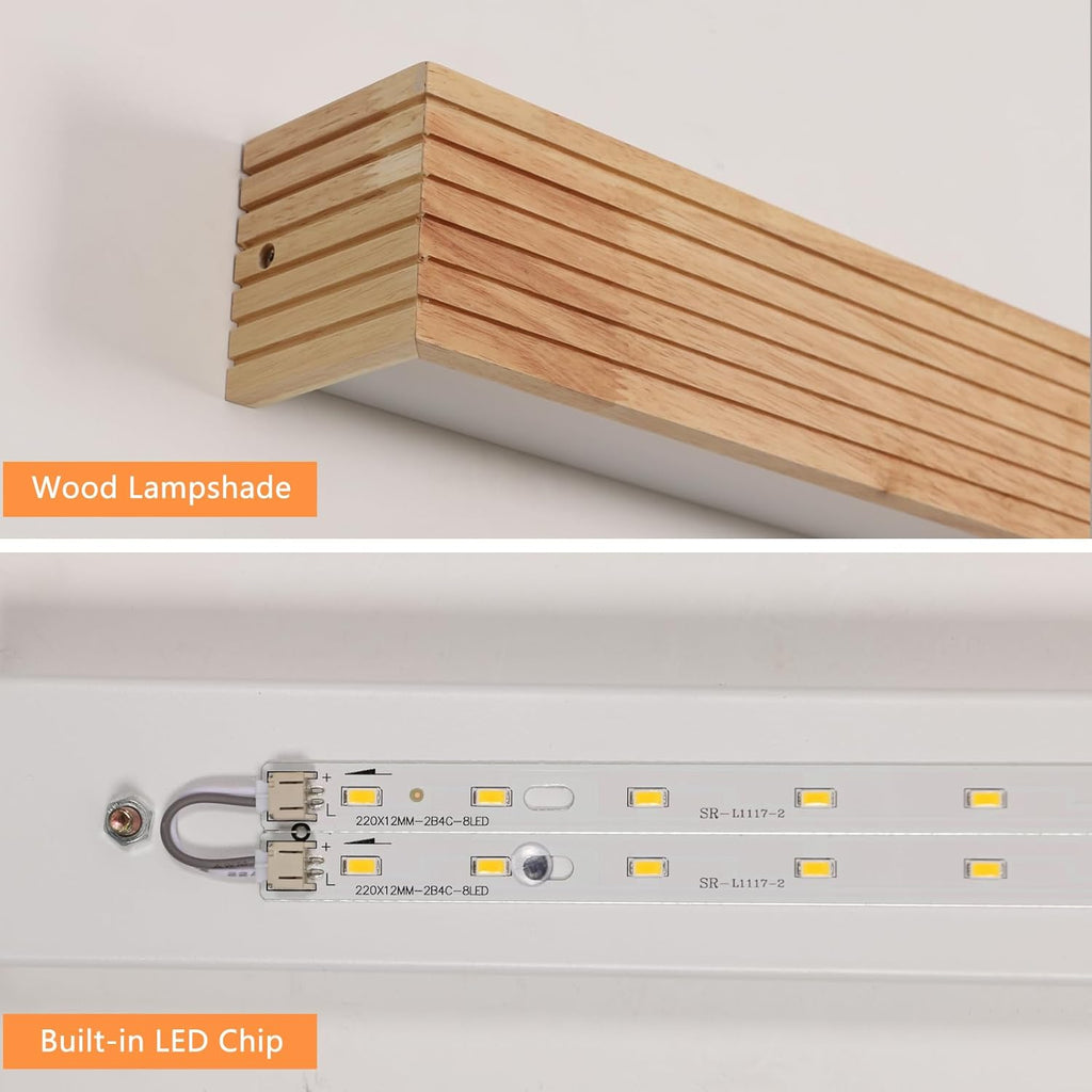 Wall Light - Wood Plastic Frame, Warm Light