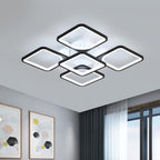 Ceiling Light - Black Acrylic Frame, White Light