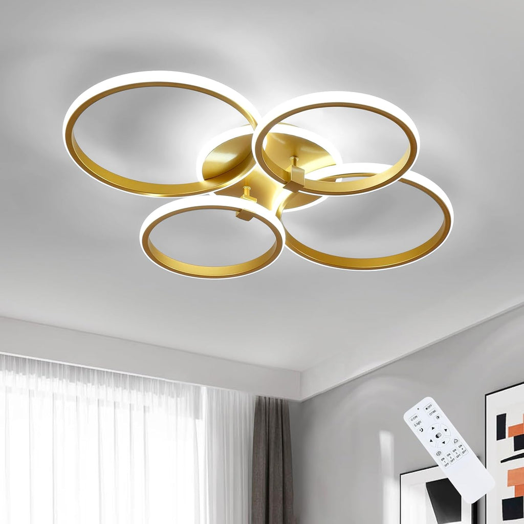 Ceiling Light - Gold Acrylic Frame, Tunable and Dimmable