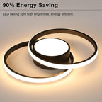 Ceiling Light - Black Metal Frame, Tunable and Dimmable