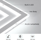 Comely Plafonnier LED Carré Moderne, 36W 28cm Lampe de Plafond LED, Blanc Luminaire Plafonnier Intérieur pour Chambre à Coucher, Salon, Couloir, Lumière Blanche Froide 6500K
