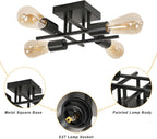 Ceiling Light - Black Metal Frame