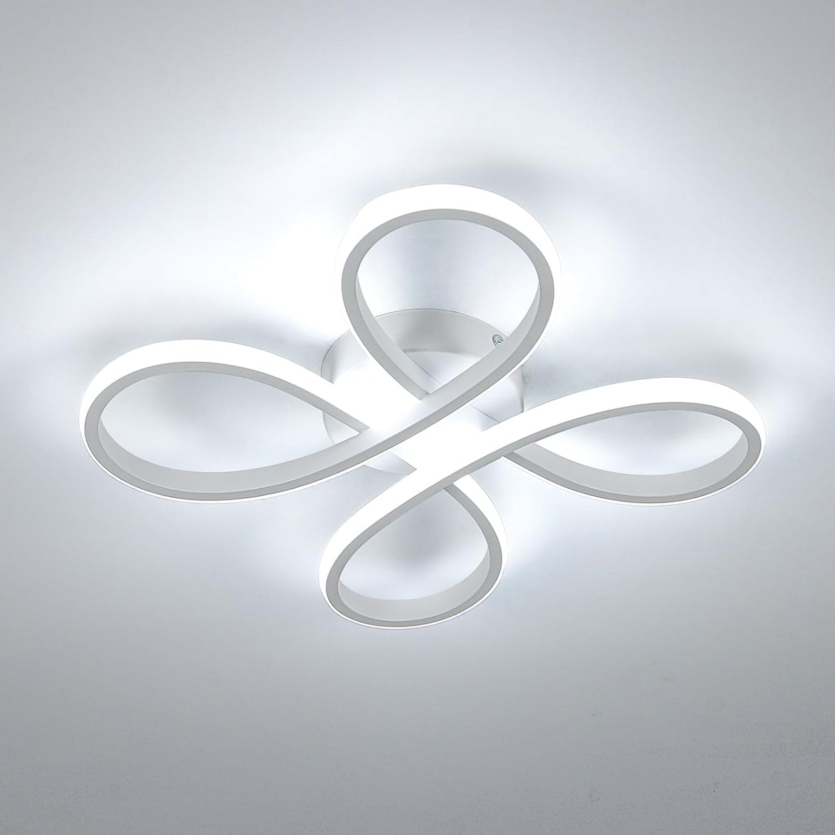 Comely Deckenlampe LED, 30W 3400LM Deckenleuchte Modern, LED Deckenbeleuchtung Flower Form f¨¹r Balkon Diele Schlafzimmer Wohnzimmer und Esszimmer, Kaltwei? Licht 6500K, 30cm, Wei?e