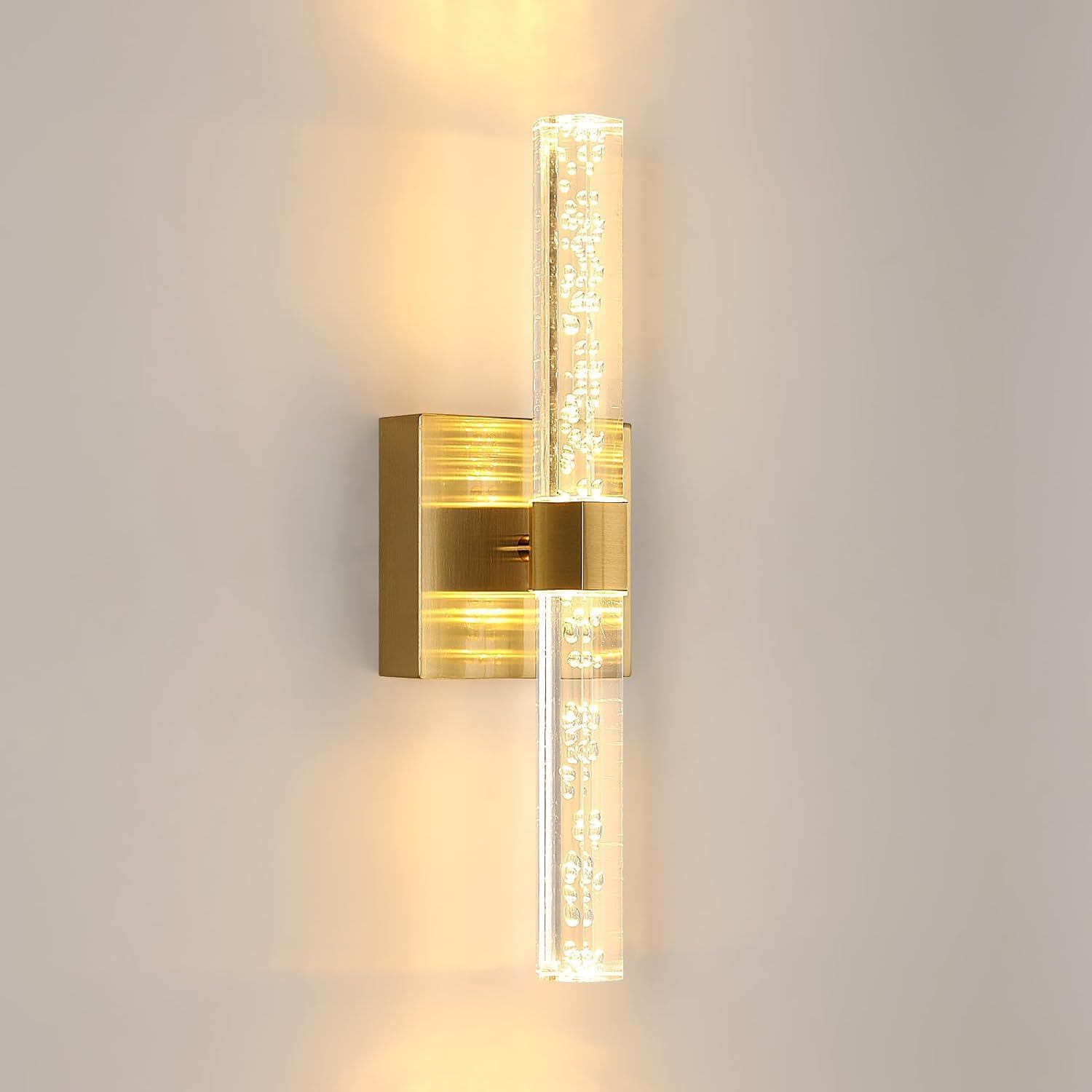 Wall Light - Gold Acrylic Frame, Warm Light