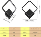 Wall Light - Black Aluminium Frame, Warm Light