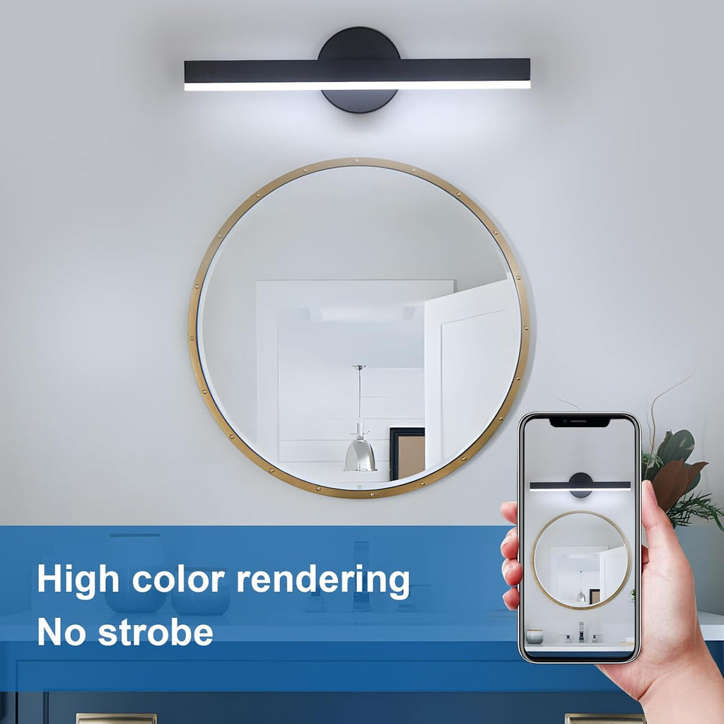 Wall Light - Black Acrylic Frame, White Light