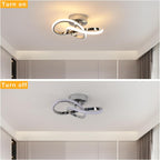 Ceiling Light - Chrome Aluminium Frame, Warm Light