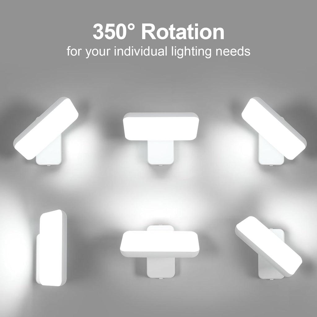 Wall Light - White Aluminium Frame, White Light