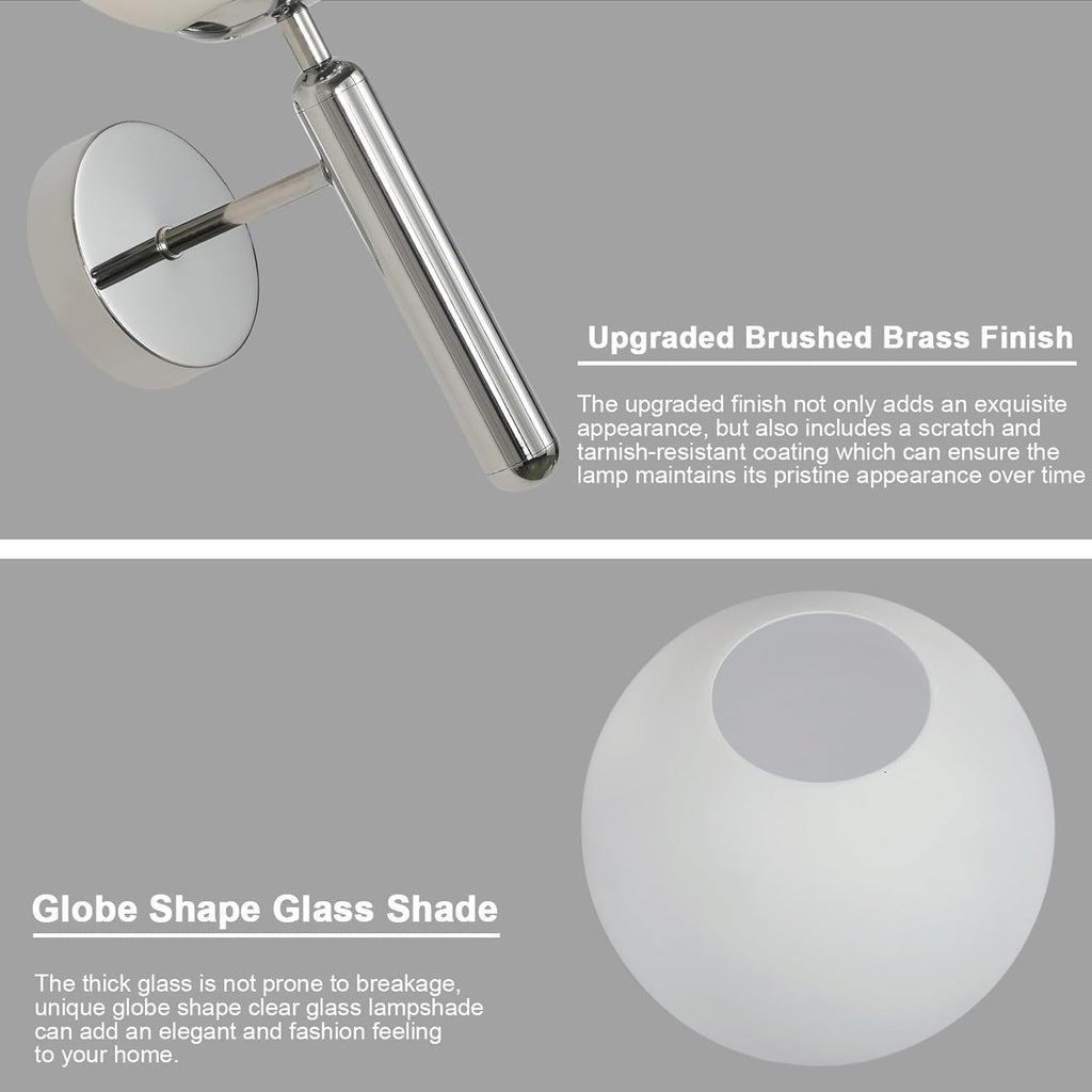 Wall Light - Chrome Glass Frame