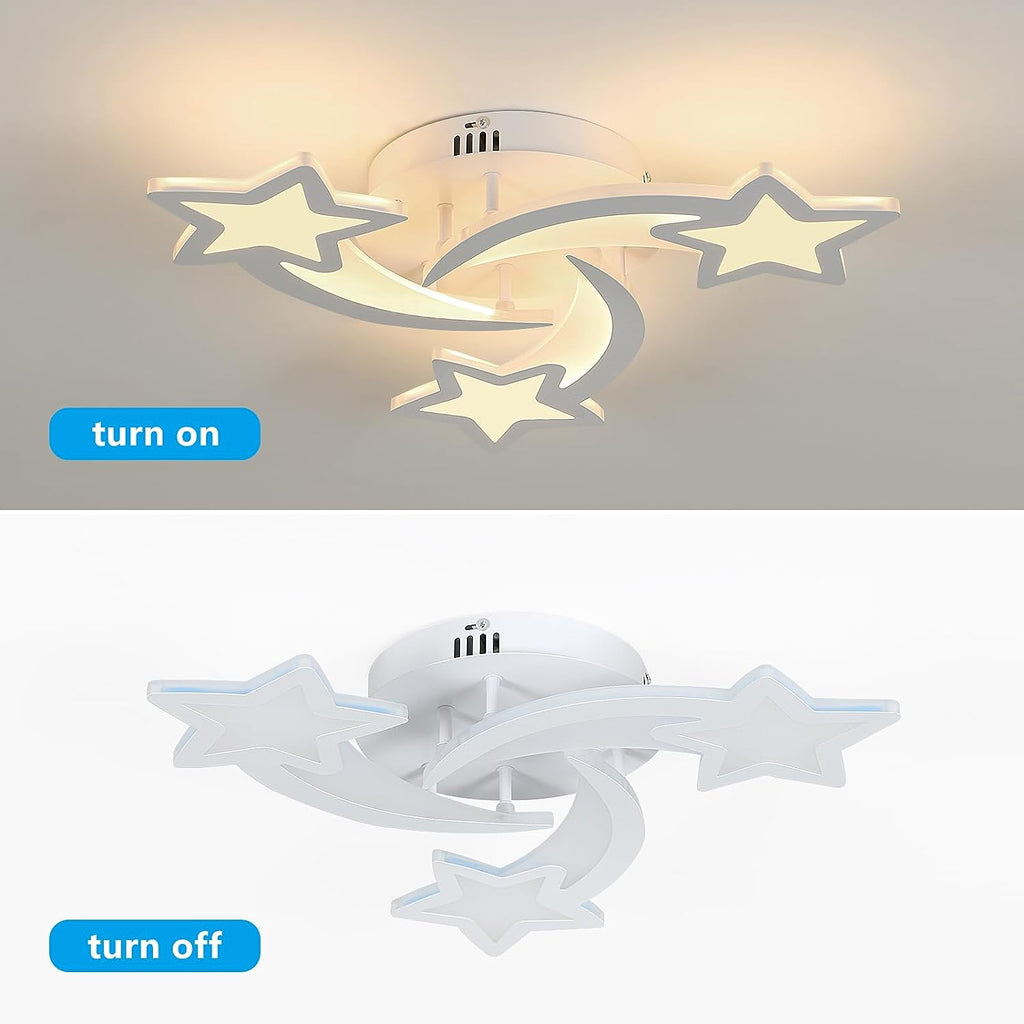Ceiling Light - White Acrylic Frame, Warm Light