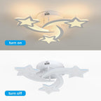 Ceiling Light - White Acrylic Frame, Warm Light