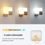 Wall Light - Wood Glass Frame, Tunable