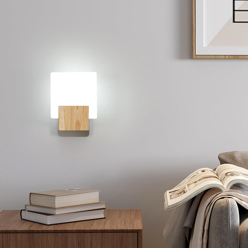 Wall Light - Wood Glass Frame