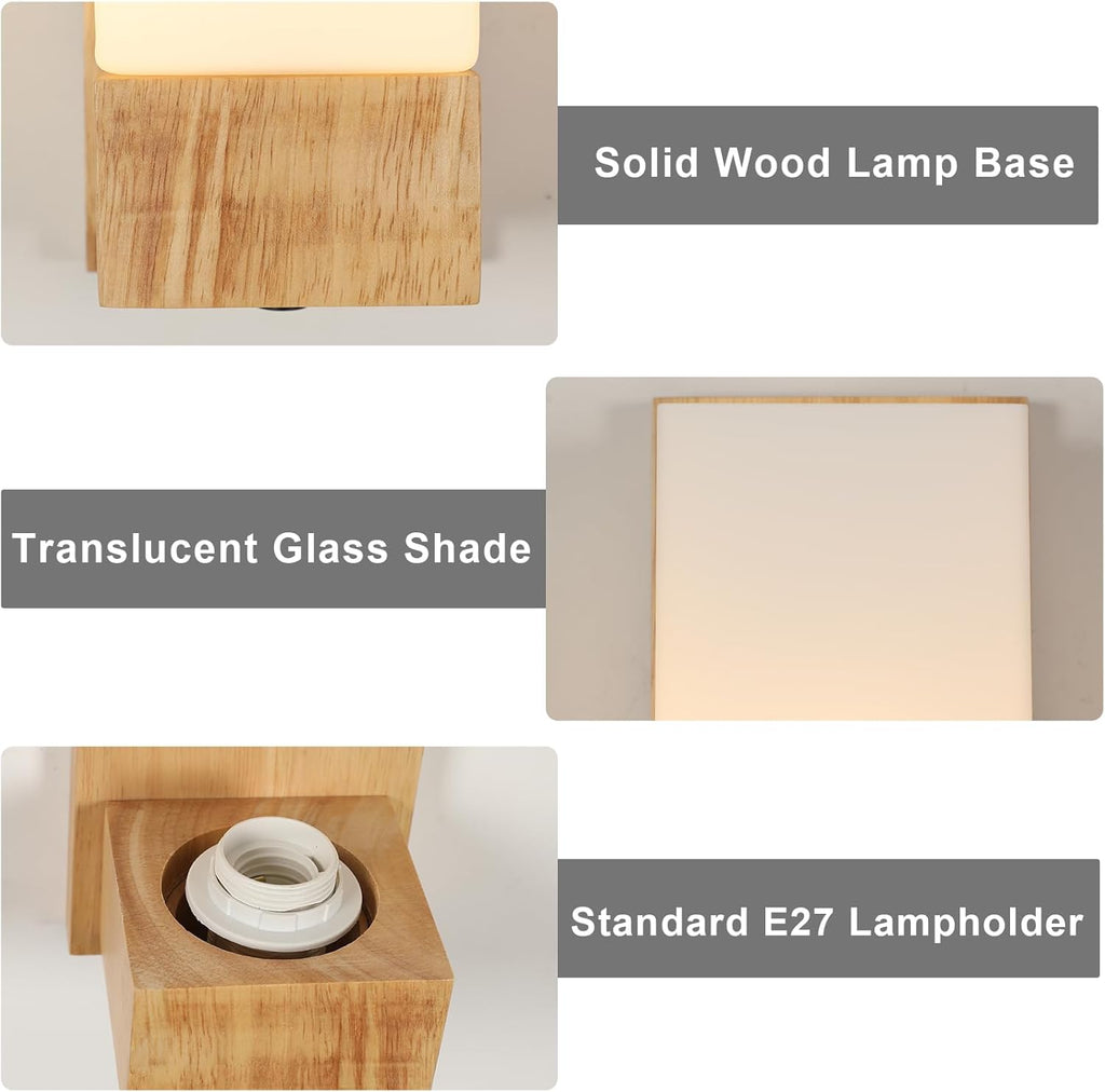 Wall Light - Wood Glass Frame