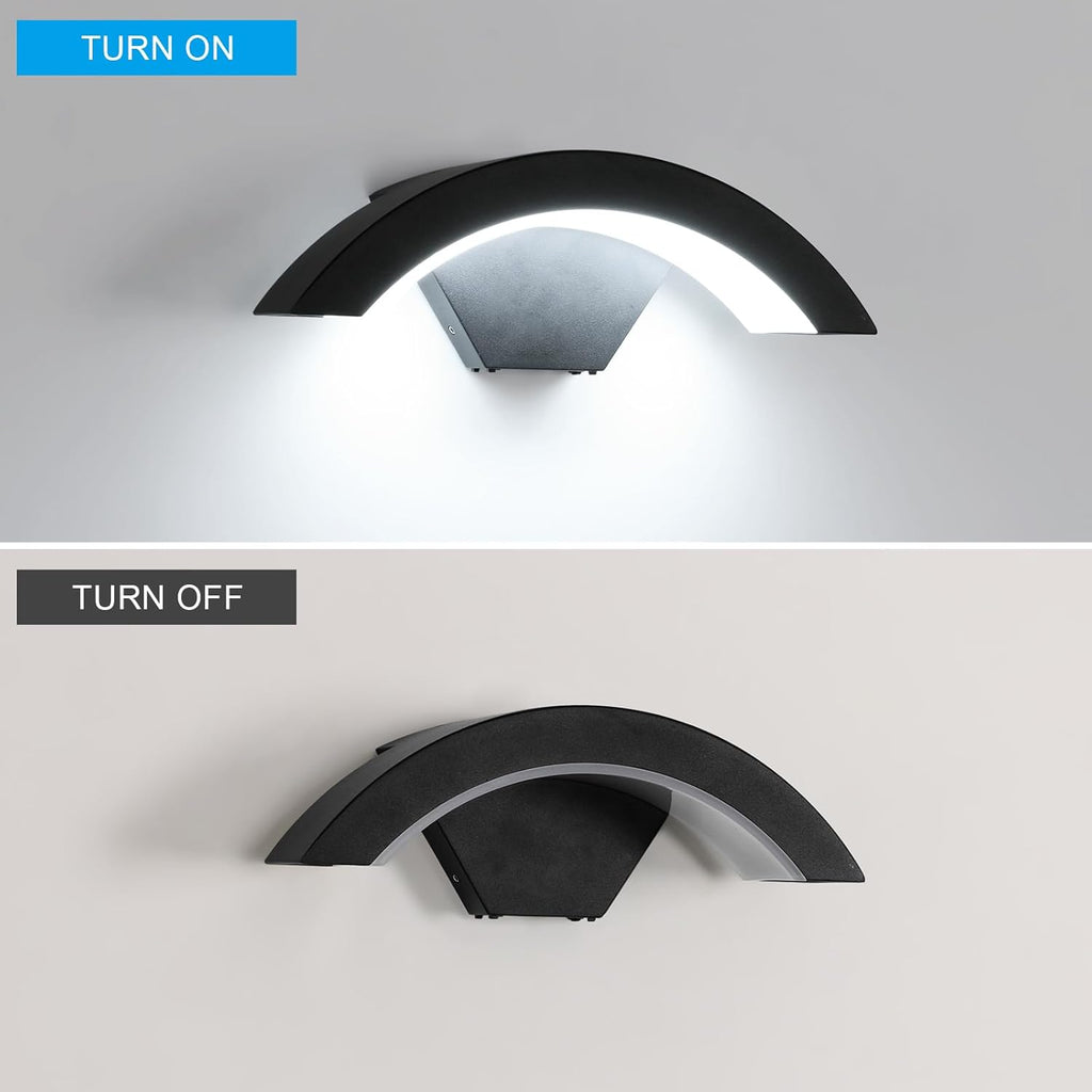Wall Light - Black Metal Frame, White Light