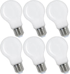 LED Light Bulbs - White Glass Frame, Warm Light
