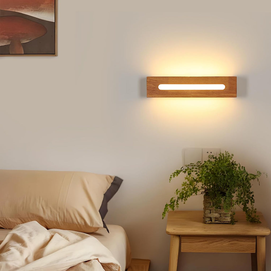 Wall Light - Wood Plastic Frame, Warm Light